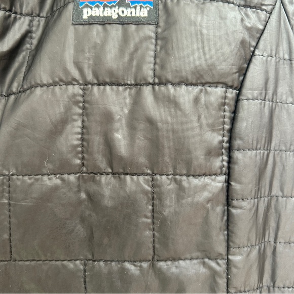 VGUC Patagonia Quilted Nano Puff Hoodie Size Small Black Light Packable Jacket - Picture 8 of 16